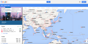 Google Flights Explore Map