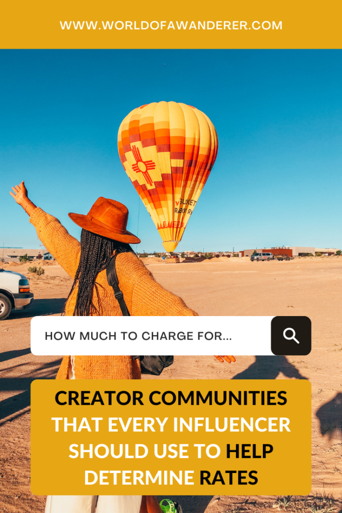 Creator Communities that every influencer should use to help determine rates