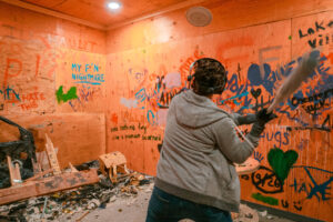 Romantic gay friendly things to do in Asheville - Asheville Break Room Rage Room