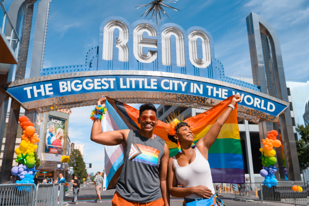 Black, queer women celebrating at Reno Pride Parade