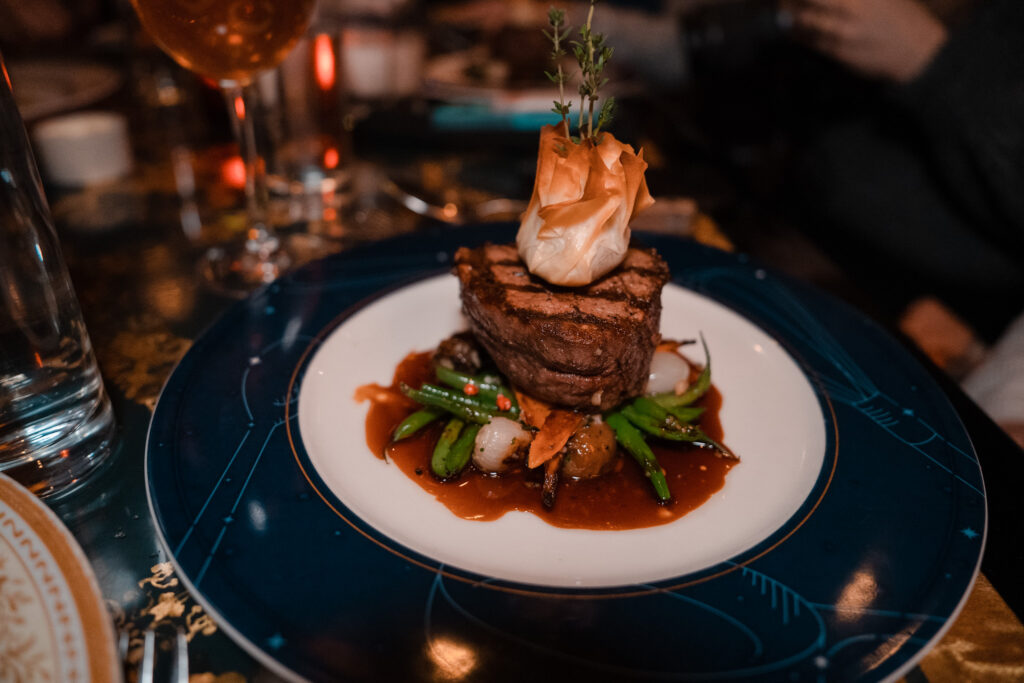 Filet Mignon Beef Swellington dish from L'Opossum Restaurant in Richmond, Virginia