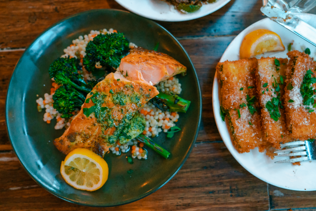 Salmon, brocolini, and coucous dish from Bar Solita in Richmond, Virginia